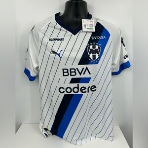 Puma Rayados de Monterrey Men's Large Away Soccer Jersey White Short Sleeve